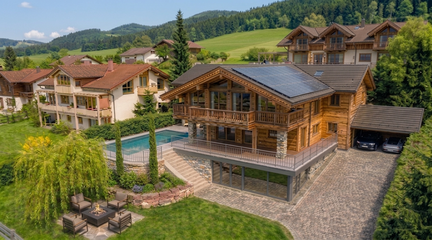 Hangvilla im Chalet-Stil — Ansicht 1