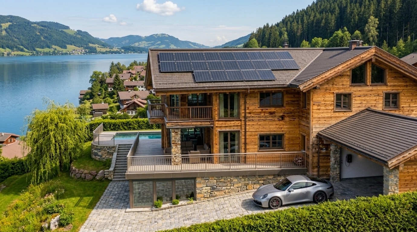 Hangvilla im Chalet-Stil in Hopfen am See — Bergwind Planungsprojekt Allgäu