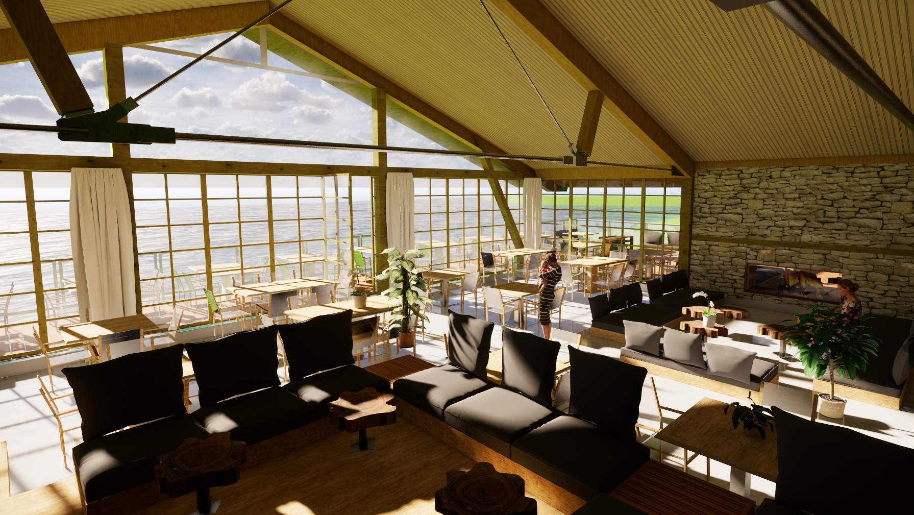 Seehaus Hopfensee Innenraum-Panorama — Bergwind Begehbare Welten VR-Walkthrough Unreal Engine 5